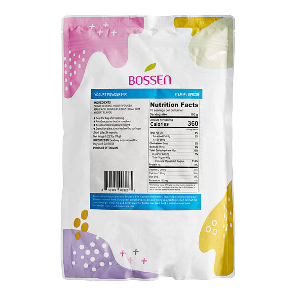 Bossen 2.2 lb. Yogurt Powder Mix - 20/Case