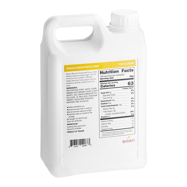 Bossen Banana Concentrated Syrup 64 fl. oz. - 6/Case