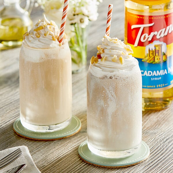 Torani Macadamia Nut Flavoring Syrup 750 mL Glass Bottle - 12/Case