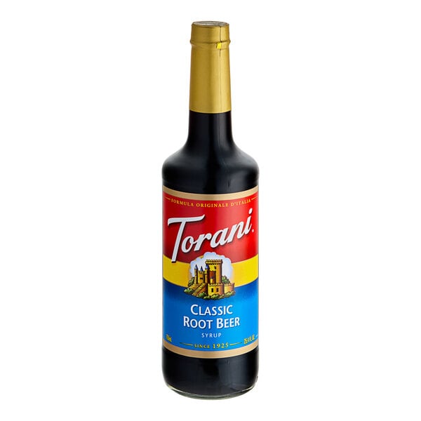Torani Root Beer Flavoring Syrup 750 mL Glass Bottle - 12/Case