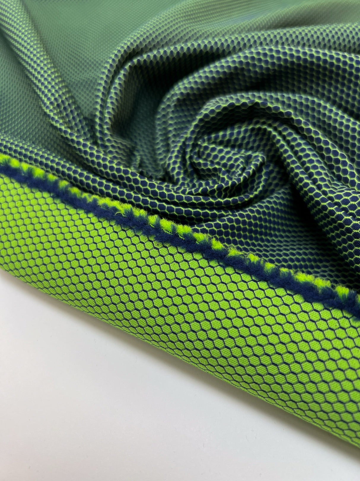 Polyester Jacquard Geometric Green Blue