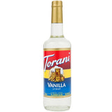 Torani Vanilla Flavoring Syrup 750 mL Glass Bottle - 12/Case