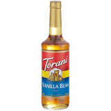 Torani Vanilla Bean Flavoring Syrup 750 mL Glass Bottle - 12/Case