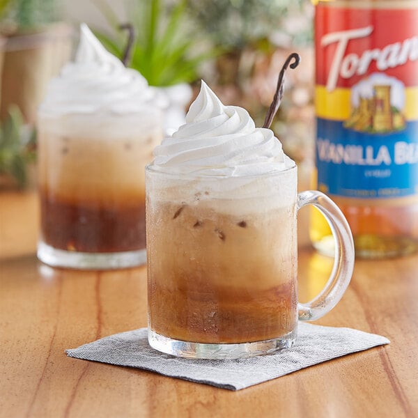 Torani Vanilla Bean Flavoring Syrup 750 mL Glass Bottle - 12/Case