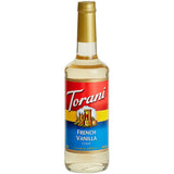 Torani French Vanilla Flavoring Syrup 750 mL Glass Bottle - 12/Case
