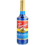 Torani Blue Curacao Flavoring Syrup 750 mL Glass Bottle - 12/Case