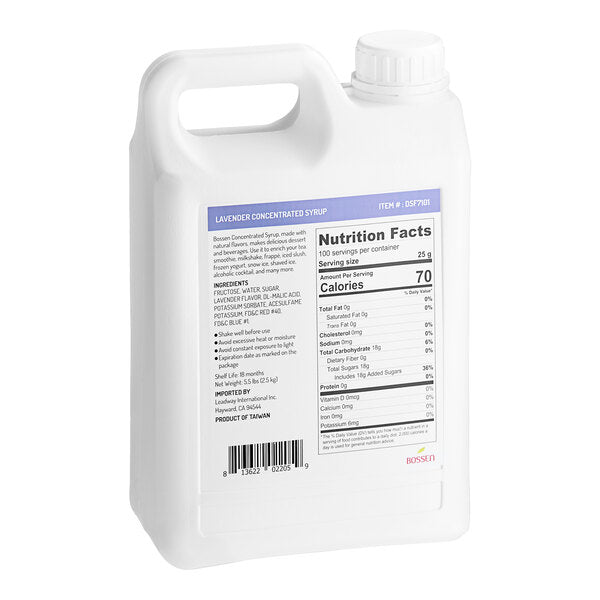 Bossen Lavender Concentrated Syrup 64 fl. oz. - 6/Case