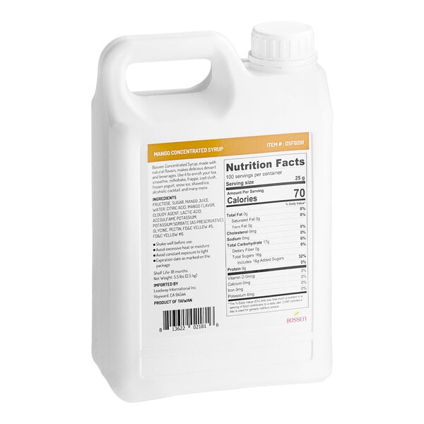 Bossen Mango Concentrated Syrup 64 fl. oz. - 6/Case