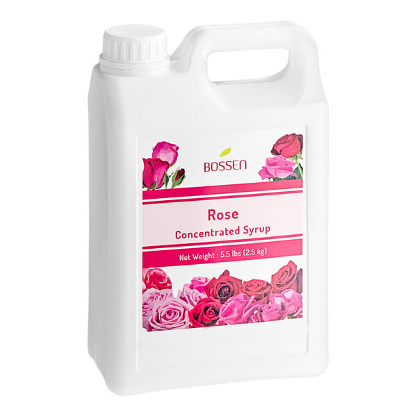 Bossen Rose Concentrated Syrup 64 fl. oz. - 6/Case
