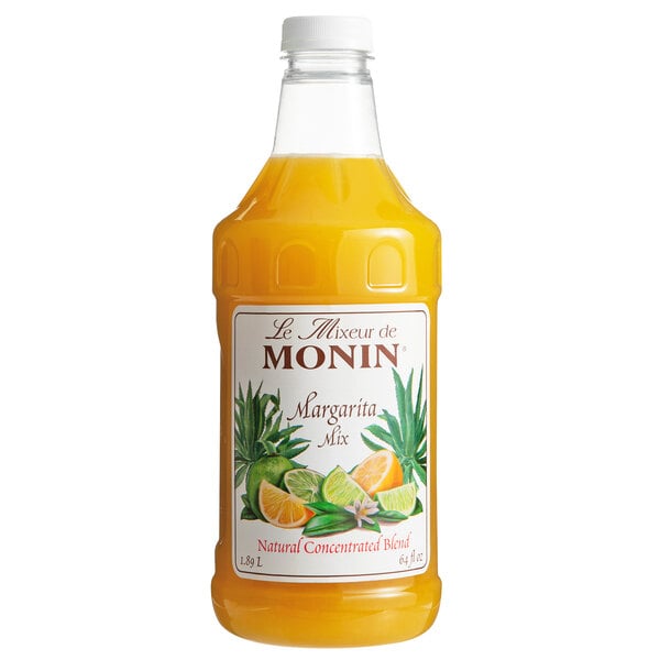 Monin 1/2 Gallon Natural Concentrated Margarita Mix - 4/Case