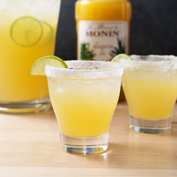 Monin 1/2 Gallon Natural Concentrated Margarita Mix - 4/Case