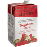 Monin 46 fl. oz. Strawberry Fruit Smoothie Mix 46 fl. oz. - 6/Case