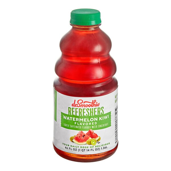 Dr. Smoothie Refreshers Watermelon Kiwi Refresher Beverage 1:1 Concentrate 46 fl. oz. - 6/Case