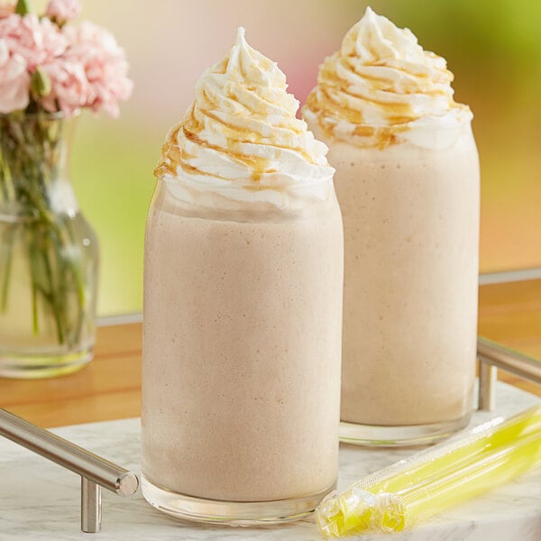 Dr. Smoothie Cafe Essentials Salted Caramel Latte Beverage Mix 3.5 lb. - 5/Case