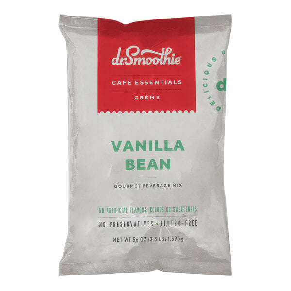 Dr. Smoothie Cafe Essentials Vanilla Bean Beverage Mix 3.5 lb. - 5/Case