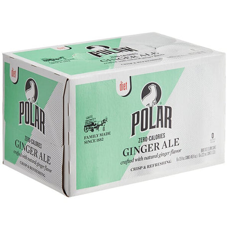 Polar Diet Ginger Ale Can 7.5 fl. oz. - 24/Case