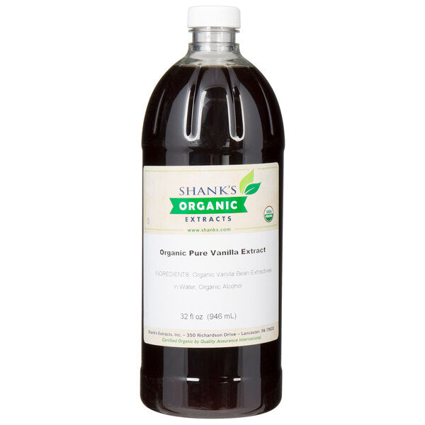 Shank's 32 fl. oz. Organic Vanilla Extract - 12/Case