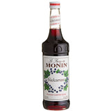 Monin Premium Blackcurrant Flavoring / Fruit Syrup 750 mL - 12/Case
