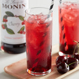 Monin Premium Cherry Flavoring / Fruit Syrup 750 mL - 12/Case