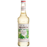 Monin Premium Frosted Mint Flavoring Syrup 750 mL - 12/Case