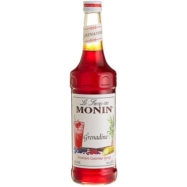 Monin Premium Grenadine Flavoring Syrup 750 mL - 12/Case