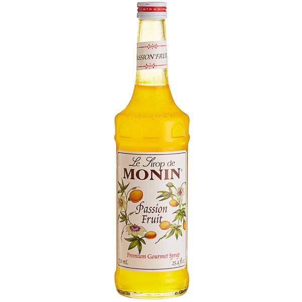 Monin Premium Passion Fruit Flavoring / Fruit Syrup 750 mL - 12/Case