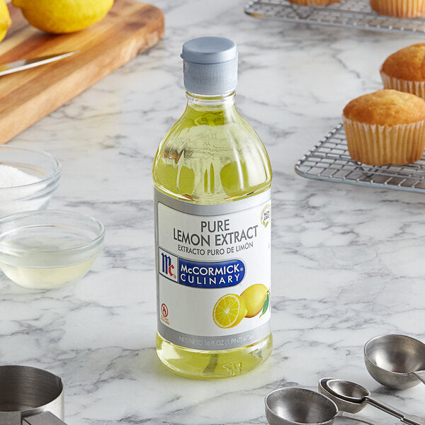 McCormick Culinary 16 fl. oz. Pure Lemon Extract - 6/Case