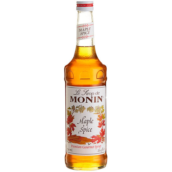 Monin Premium Maple Spice Flavoring Syrup 750 mL - 12/Case