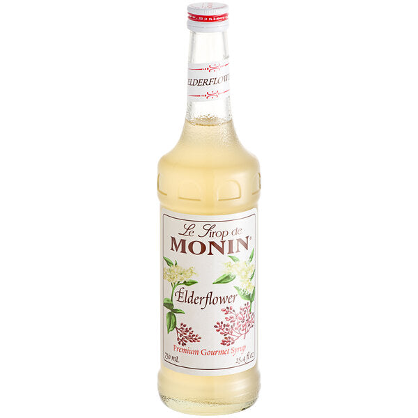 Monin Premium Elderflower Flavoring Syrup 750 mL - 12/Case