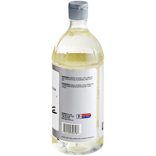 McCormick Culinary Clear Imitation Vanilla 32 fl. oz. - 6/Case