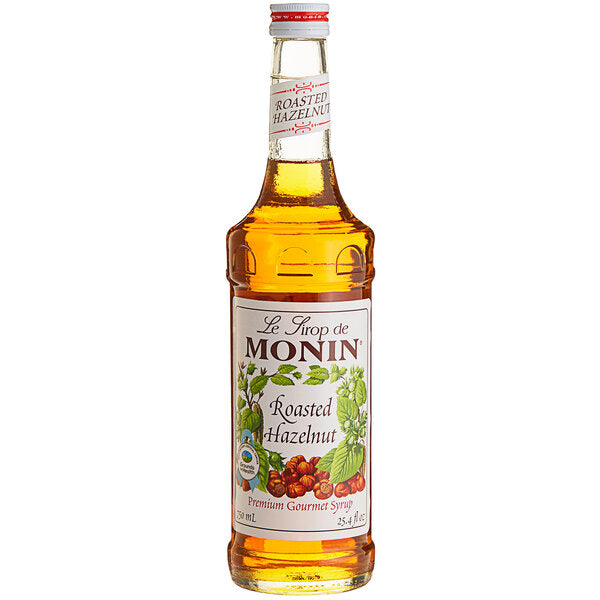 Monin Premium Roasted Hazelnut Flavoring Syrup 750 mL - 12/Case
