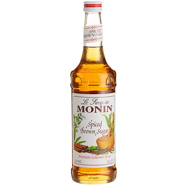 Monin Premium Spiced Brown Sugar Flavoring Syrup 750 mL - 12/Case