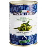 Frutto d'Italia 120/140 Count Pitted Green Castelvetrano Olives 9.26 lb. (4.4 lb. Dr. Wt.) Can - 2/Case