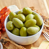 Frutto d'Italia 70/90 Count Green Cerignola Olives 9.4 lb. (5.5 lb. Dr. Wt.) Can - 2/Case