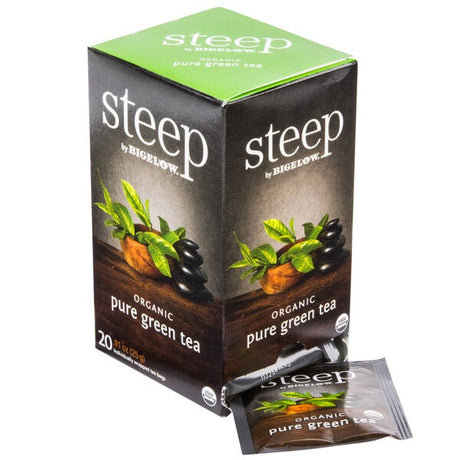 Steep By Bigelow Organic Pure Green Tea Bags - 120/Case