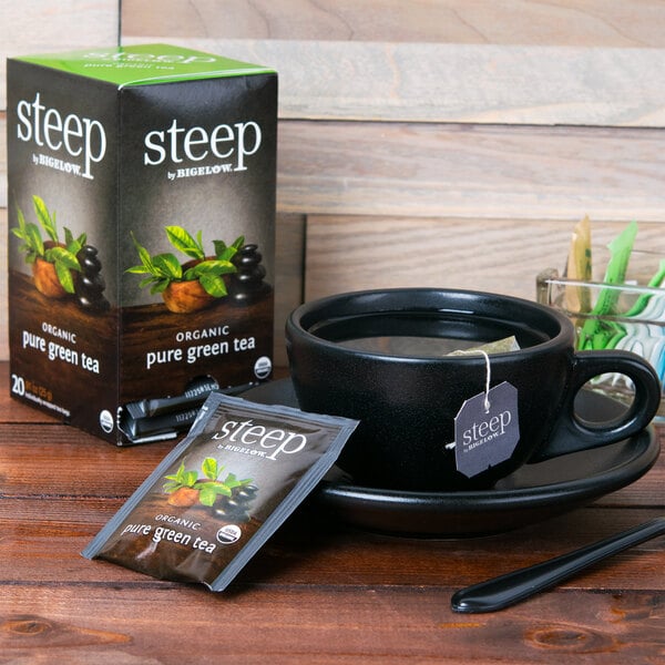 Steep By Bigelow Organic Pure Green Tea Bags - 120/Case