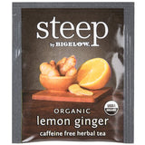 Steep By Bigelow Organic Lemon Ginger Herbal Tea Bags - 120/Case
