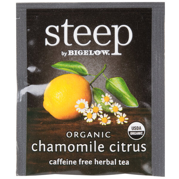 Steep By Bigelow Organic Chamomile Citrus Herbal Tea Bags - 120/Case