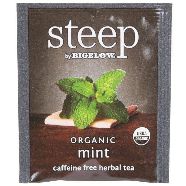 Steep By Bigelow Organic Mint Herbal Tea Bags - 120/Case