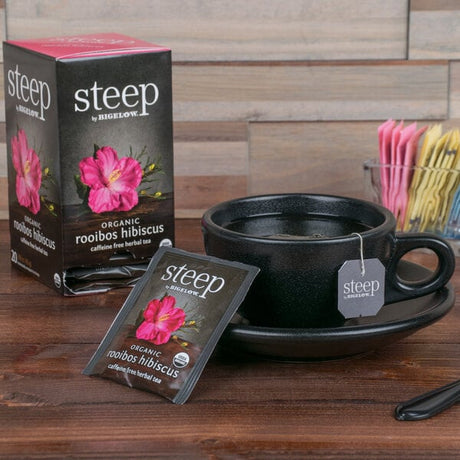 Steep By Bigelow Organic Rooibos Hibiscus Tea Bags - 120/Case