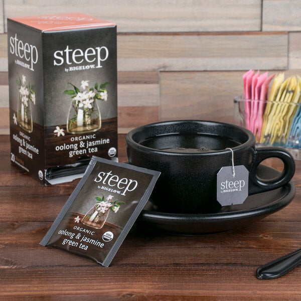 Steep By Bigelow Organic Oolong and Jasmine Green Tea Bags - 120/Case