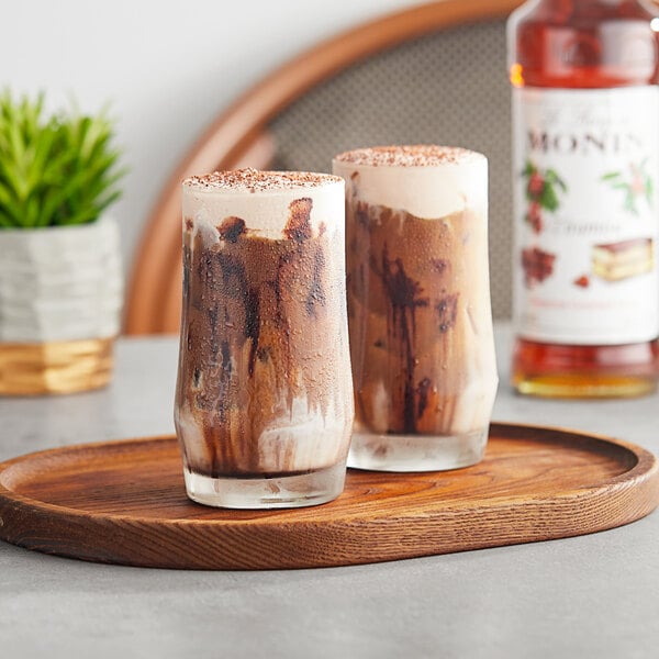 Monin Premium Tiramisu Flavoring Syrup 750 mL - 12/Case
