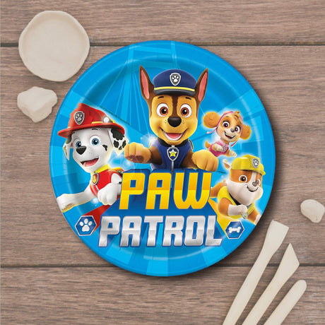 8 Ct. Paw Patrol Paper Dinner Plates 9" Plates Featuring Skye, Rubble, Chase & Marshall for Kids' Parties