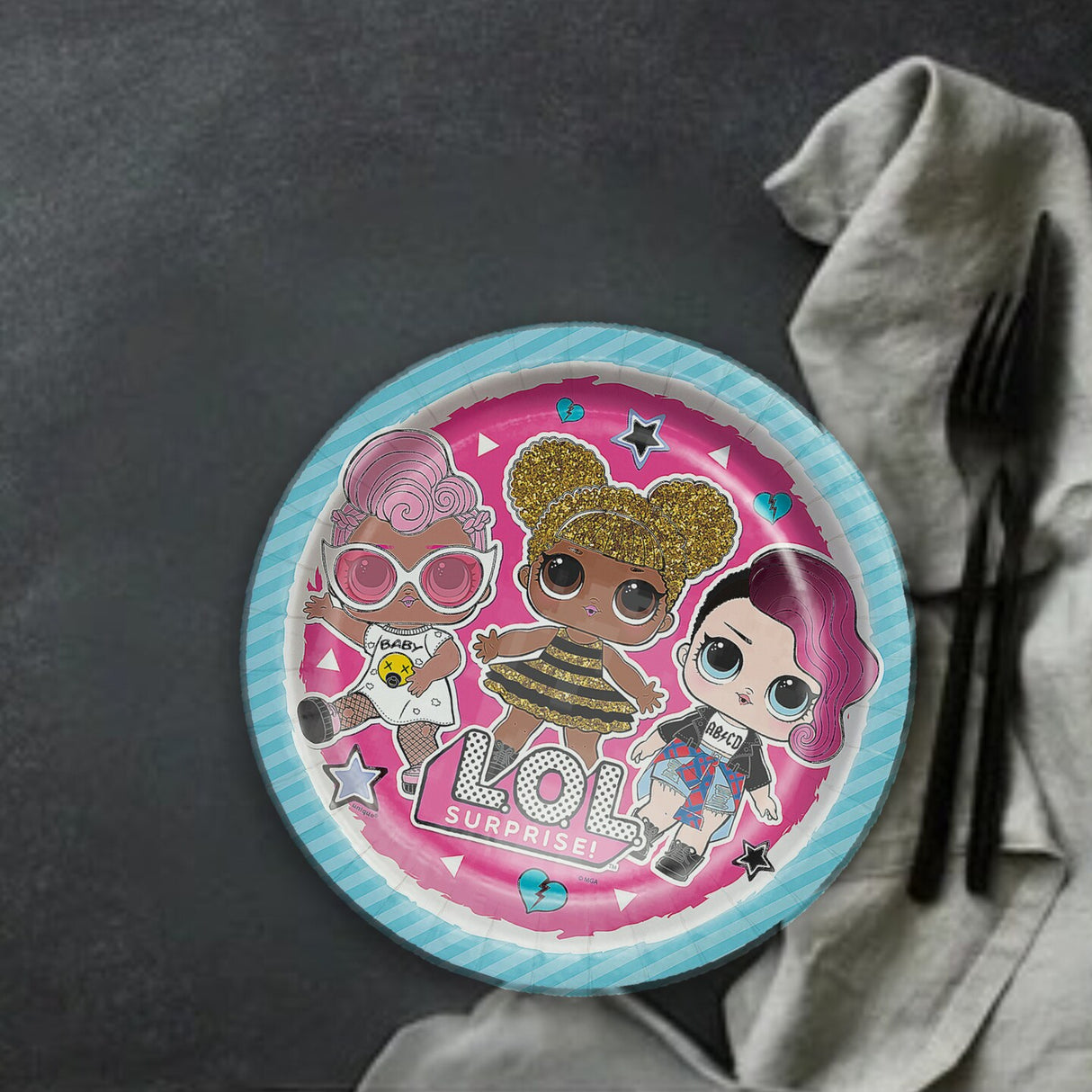 8 Count L.O.L. Surprise Party Paper Dinner Plates 8.75" Disposable Plates for Kids’ Birthday Parties