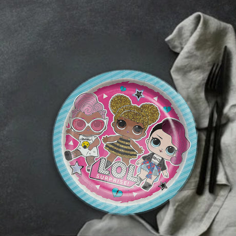 8 Count L.O.L. Surprise Party Paper Dinner Plates 8.75" Disposable Plates for Kids’ Birthday Parties