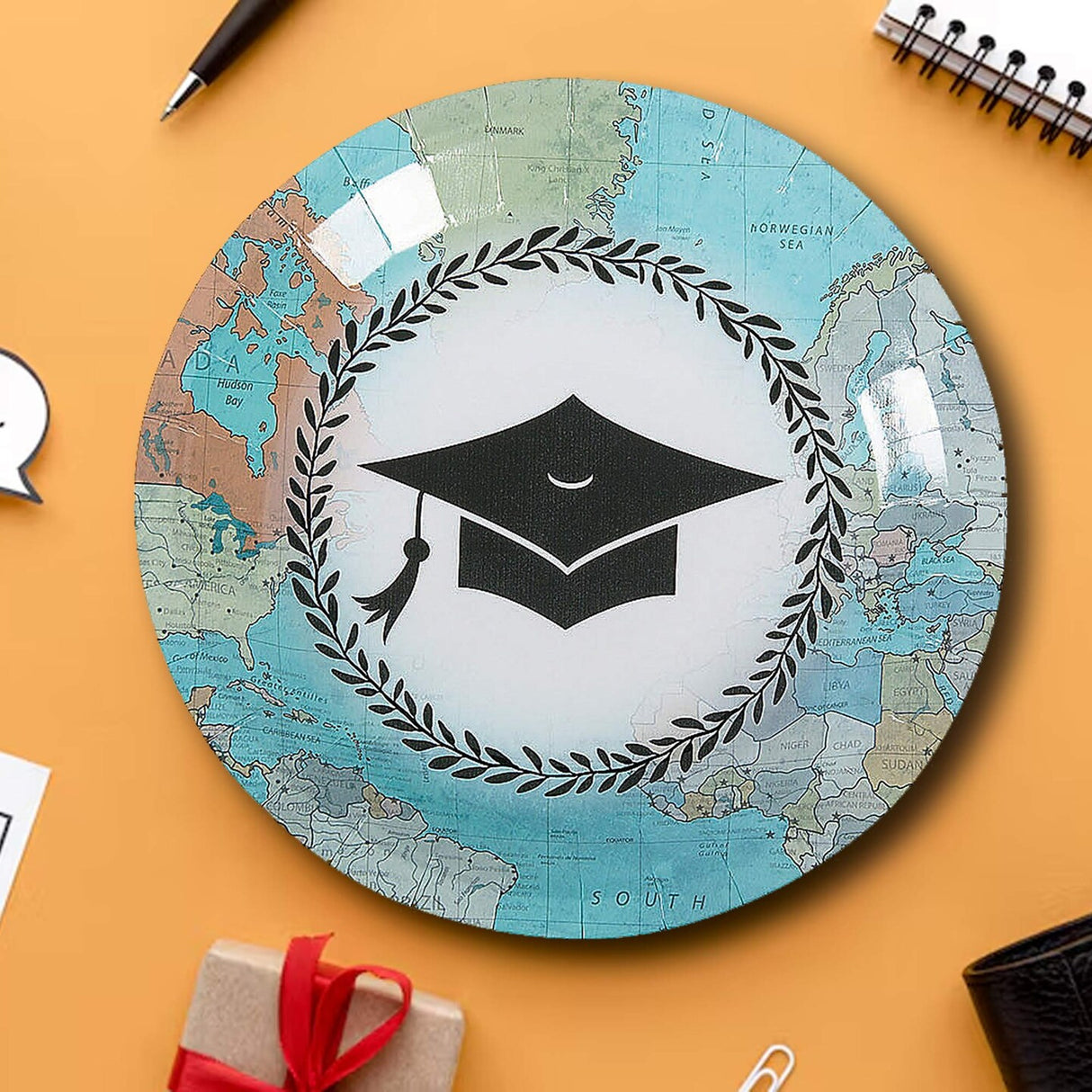 8 Count Graduation Party Grad Adventure Paper Dessert Plates 7 Inch