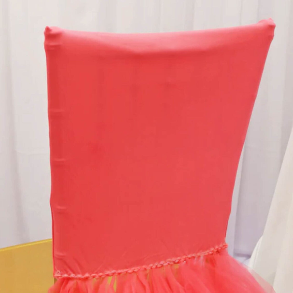 1 Piece Chocolate Luxe Spandex Chiavari Chair Cover with Flowing Ballerina Skirt