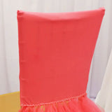 1 Piece Chocolate Luxe Spandex Chiavari Chair Cover with Flowing Ballerina Skirt