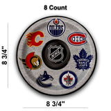 8 Ct NHL Team Logo Disposable Paper Dinner Plates 8 3/4" Hockey Party Plates