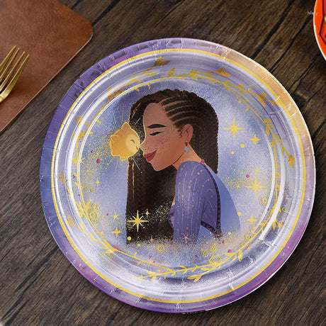 8 Count Disney Wish Asha & Star Paper Dessert Plates 7" Magical Birthday Party Disposable Plates
